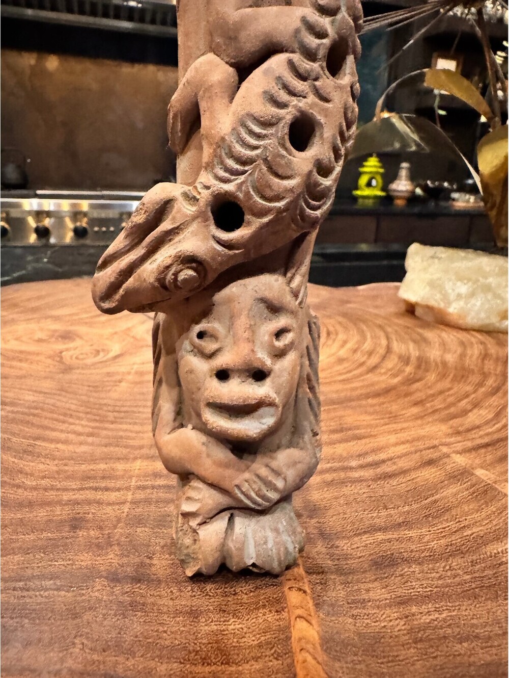 Vintage Pre-Columbian Style Terracotta Flute / Ocarina